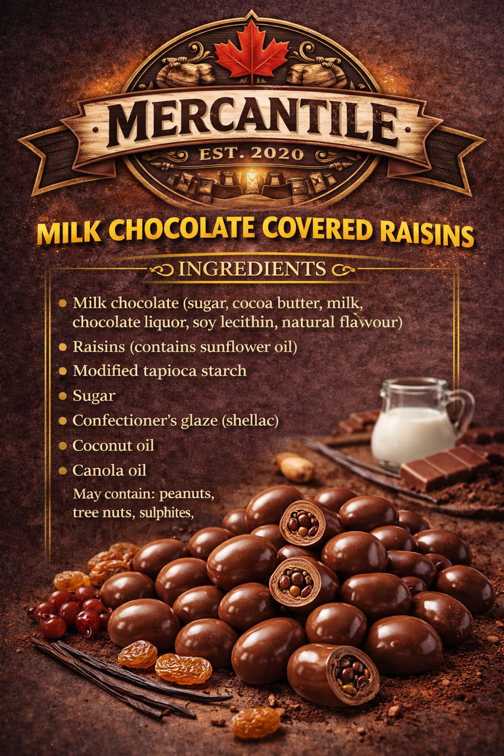Milk Chocolate Covered Raisins